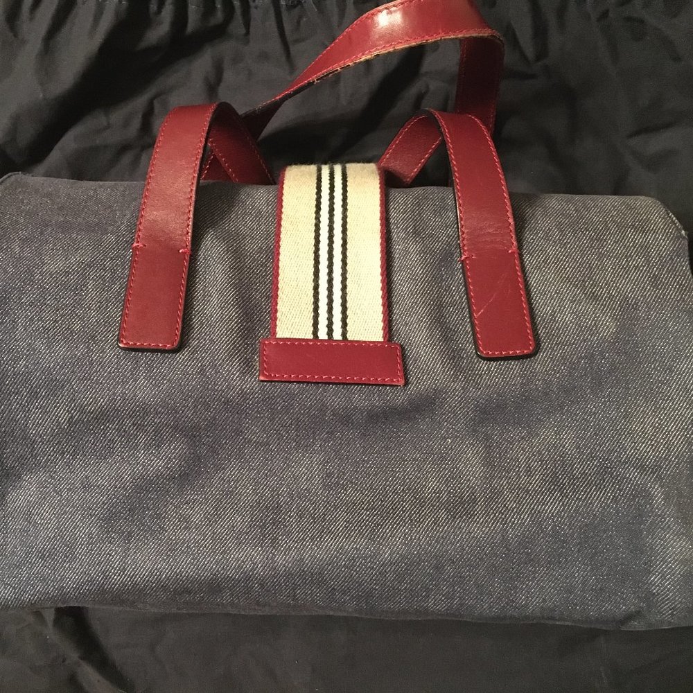 Burberry canvas bowling bag